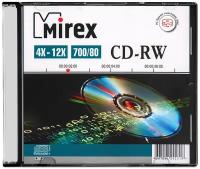 Перезаписываемый диск CD-RW Mirex 700Mb 12x slim box, 1 шт