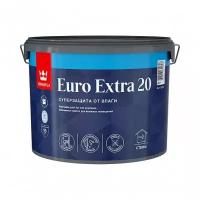 Краска акриловая Tikkurila Euro Extra 20 влагостойкая моющаяся полуматовая бесцветный 9 л