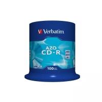 Диск CD-R Verbatim 700Mb 52x AZO Crystal 100 шт. cake box