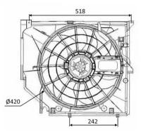 Вентилятор, охлаждение двигателя NRF 47026