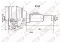 SAT DW05 Шрус наружный DAEWOO NEXIA 09- 16клапанов