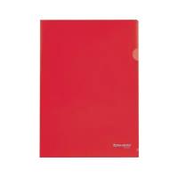 BRAUBERG Папка-уголок А4, пластик 0,10 мм, красный