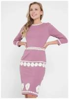 Платье женское Рекана МадаМ Т А-силуэта Розового цвета 50 размера