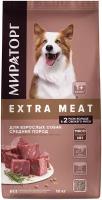 Сухой корм для собак Мираторг Extra Meat с мраморной говядиной Black Angus 1 уп. х 1 шт. х 10 кг (для средних пород)