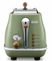 Тостер De'Longhi CTOV 2103. GR Icona Vintage, зеленый