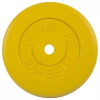 Диск MB Barbell Стандарт MB-PltC26 15 кг желтый