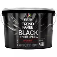 Краска акриловая Dufa Trend Farbe Black влагостойкая моющаяся матовая чёрный RAL 9005 2.5 л