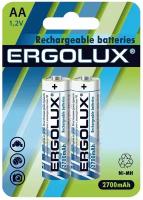 Аккумулятор Ni-Mh 2700 мА·ч 1.2 В Ergolux Rechargeable batteries AA 2700, в упаковке: 2 шт