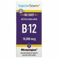 Superior Source, Methylcobalamin B-12, 10,000 mcg, 30 MicroLingual Instant Dissolve Tablets