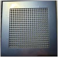 Вентиляционная решетка металлическая на магнитах 150х150мм, тип перфорации мелкий квадрат (Qg 3-5), хром