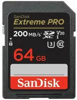 Карта памяти SanDisk Extreme Pro SDXC UHS Class 3 V30 200MB/s 64 GB