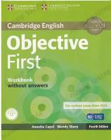 Objective First 4th Edition (for revised exam 2015) Workbook without Answers with Audio CD