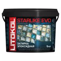 Затирка для плитки двухкомпонентная на эпоксидной основе Litokol Starlike EVO (5кг) S.105 bianco titanio