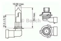 Лампа hb4 pure light standard 51 w 12 v p22d Bosch 1987302153