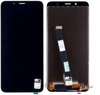 Дисплей (экран) в сборе с тачскрином для Huawei Honor 10 + поддержка сканера отпечатка пальца (черный)