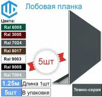 Лобовая планка кровли (150мм) Ral 7024 ( 5 шт ) 1.25м