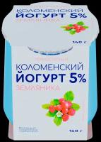 Йогурт термостатный «Земляника» 5%, «Коломенский»