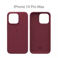 Силиконовый чехол COMMO Shield Case для iPhone 15 Pro Max, с поддержкой беспроводной зарядки, Wine