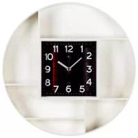 Часы настенные Рубин круглые d 35 см, корпус белый 