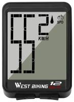 Велокомпьютер West Biking 12 программ, черный