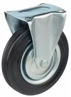 Колесо неповоротное Стелла-техник 4002-200 диаметр 200мм, грузоподъемность 185кг, резина, металл
