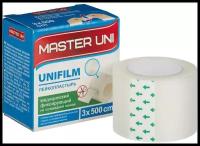 Master Uni UNIFILM лейкопластырь фиксирующий на полимерной основе, 3х500 см