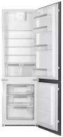 Встраиваемый холодильник Smeg 1772 х 548 х 549 мм, объем камер 195+72л, нижняя морозильная камера, скользящие направляющие