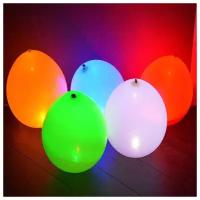 Набор воздушных шариков, разноцветные, светодиодные, 5 шт