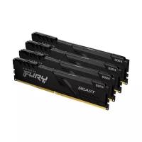 Оперативная память Kingston FURY Beast 64 ГБ (16 ГБ x 4 шт.) DDR4 DIMM CL18 KF436C18BBK4/64