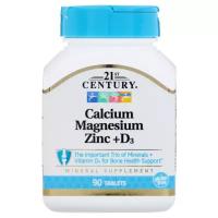 21st Century, Кальций, магний, цинк, Д3, 90 таблеток Calcium Magnesium Zinc D3
