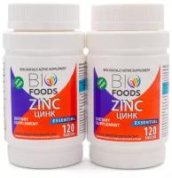 Bio Foods Zinc капс., 25 мг, 120 шт., 2 уп.