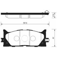 Дисковые тормозные колодки передние SANGSIN BRAKE SP2080 (4 шт.)