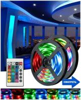 Светодиодная лента с пультом A.G.N.I RGB 5м, 12В, IP67, 54 LED. Модель 123160. Светящаяся лента. Диодная