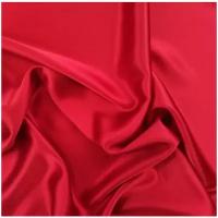 Ткань плательная шелк (красный) 97% шелк, 3% эластан, 50 см * 140 см, италия