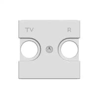 Abb NIE Накладка для TV-R розетки, 2-модульная, серия Zenit, цвет серебристый