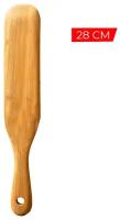 Лопатка бамбуковая, Kitchen Muse KM-BB-28. Лопатка деревянная кухонная, ложка для мультиварки