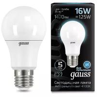 Лампа Gauss A60 16W 1520lm 4100K E27 LED 102502216