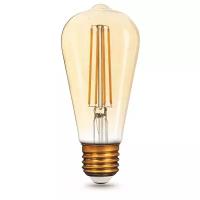 Светодиодная лампа Gauss Black 8W эквивалент 75W 2400K 740Лм E27 ретро лофт золотистая груша