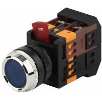 Кнопка ЭРА BBT30-ABLFS-K07E ABLFS-22 синий d22мм неон 240В 1з+1р