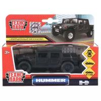 Машина Технопарк металл, Hummer H1 Пикап, матовый, 12 см, открываются двери и багажник, инерция (SB-18-09-H1-N(B-MATTE)-WB)