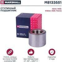 Подшипник ступицы (передняя ось) MARSHALL M8133551 для Irisbus Daily Tourys 06-, Iveco Daily II-VI 96- // кросс-номер SKF VKBA3551