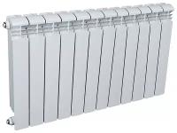 Радиатор алюминиевый Rifar Alum 500, 12 секций, подключение универсальное боковое, белый RAL 9016