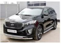 Kspl-0022131_Kia Sorento Prime Crdi 2015-2018 Пороги Труба D42 С Листом (Лист Алюм,Проф. Нерж)(Вариа Russtal арт. KSPL0022131