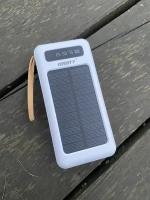 Внешний аккумулятор Повербанк Powerbank ANSTY на солнечных батареях 10000 mAh / Портативный переносной аккумулятор