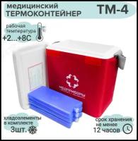 Термоконтейнер ТМ4 (3,5 литра) красный