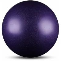 Мяч для художественной гимнастики силикон Металлик 300 г AB2803B Фиолетовый с блестками 15 см
