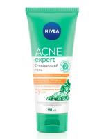 Очищающий гель для умывания Nivea ACNE EXPERT с салициловой кислотой для склонной к жирности и чувствительной кожи, 90 мл