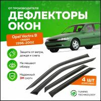 Дефлекторы боковых окон Opel Vectra (Опель Вектра) седан B 1996-2002, ветровики на двери автомобиля, ТТ