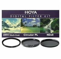 Комплект светофильтров Hoya DIgital filter kit: UV (C) HMC Multi, PL-CIR, NDX8 62mm