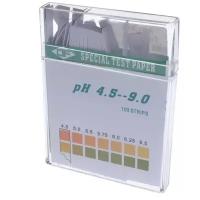 Лакмусовая бумага (pH тест) 100 полосок, пластиковый бокс, от 4.5 до 9